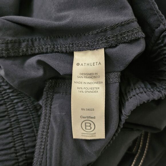 Athleta Chelsea Utility Cargo Jogger Pants 12 Blue High-Rise Athleisure Stretch - Picture 4 of 10